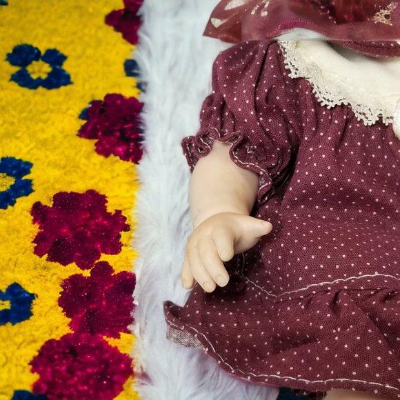 Porcelain Cloth Baby Doll MARY UFDC Boston 1987 National Convention LINDA STEELE - Picture 5 of 9